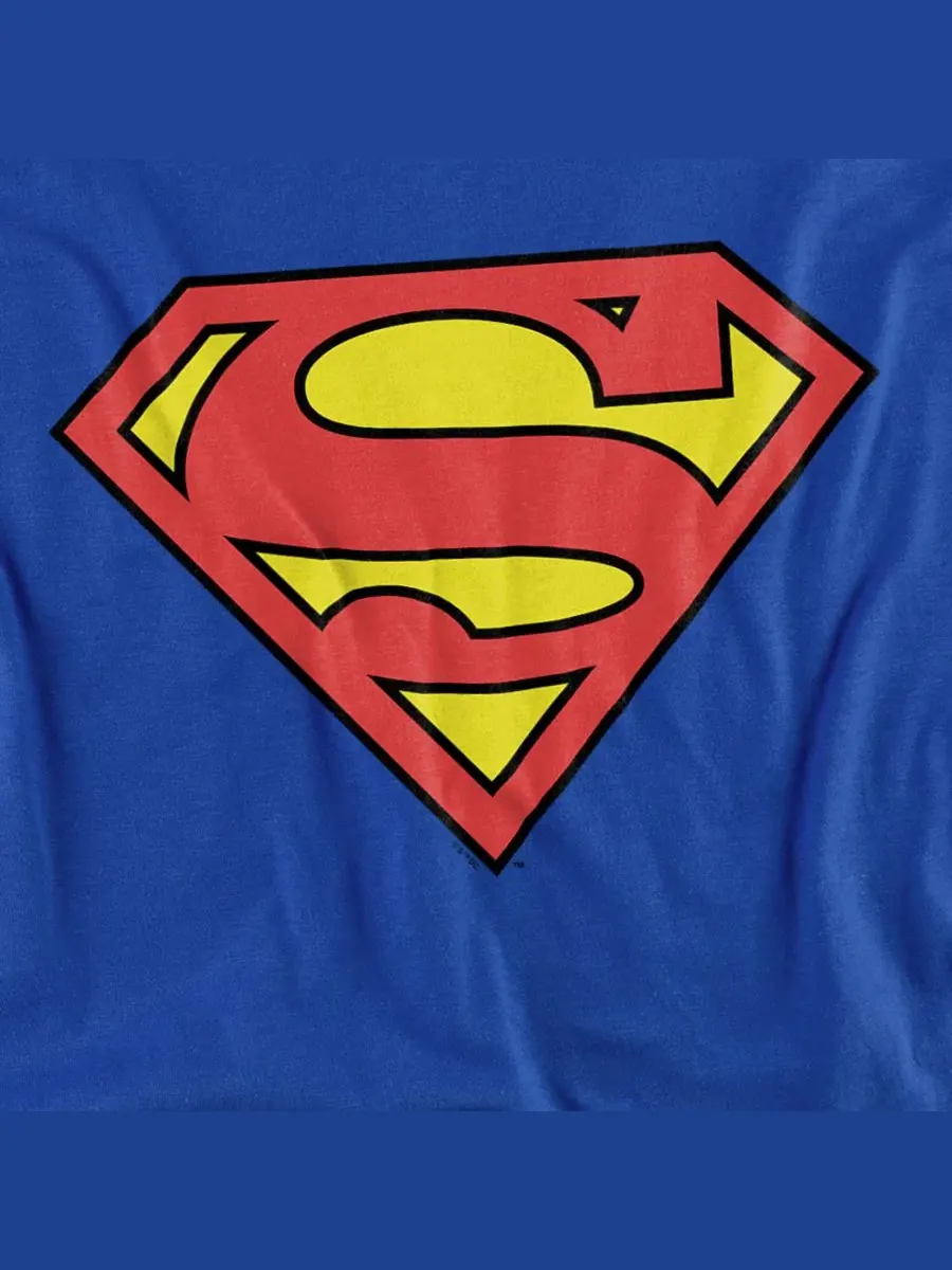 Свитшот с круглым вырезом Classic Logo Graphic Crewneck Pullover Superman — изображение 2 из 3, синий