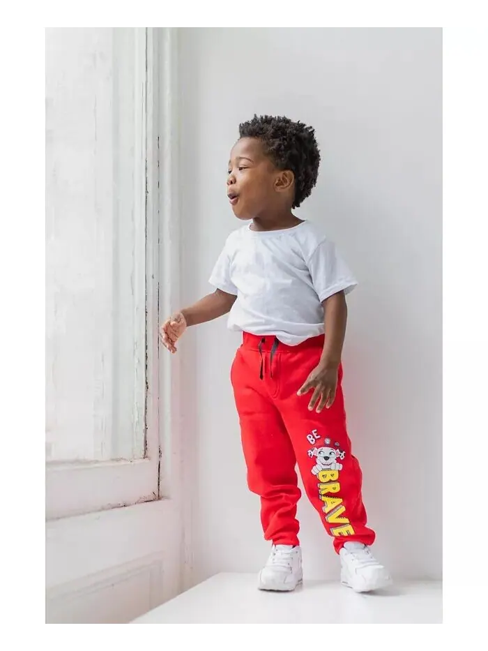 Комплект из 3 флисовых штанов для мальчиков (от 2 лет до 7–8 лет) Paw Patrol — изображение 4 из 6, синий/серый/красный