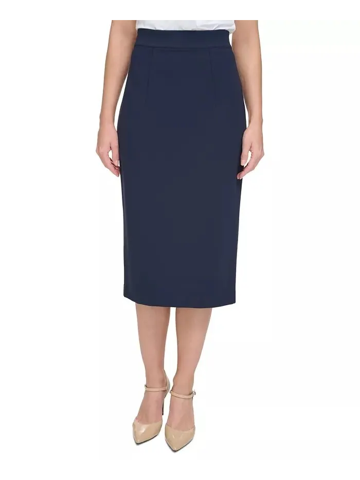 Женская юбка-карандаш Ponte Midi Tommy Hilfiger — изображение 1 из 6, синий