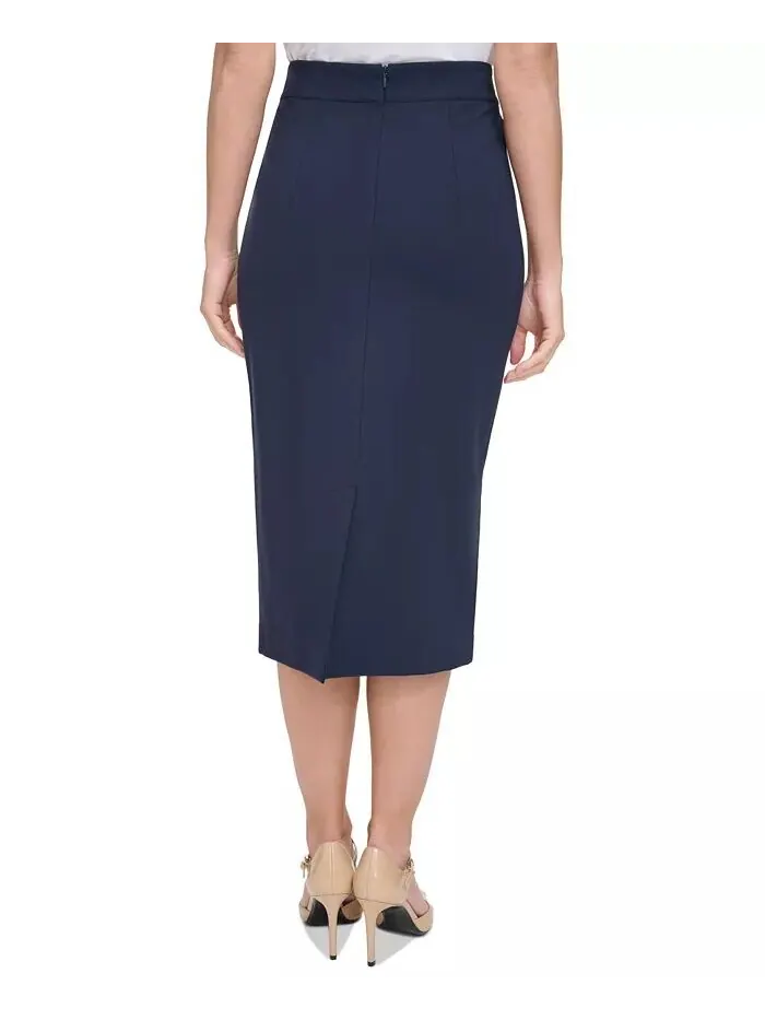 Женская юбка-карандаш Ponte Midi Tommy Hilfiger — изображение 2 из 6, синий