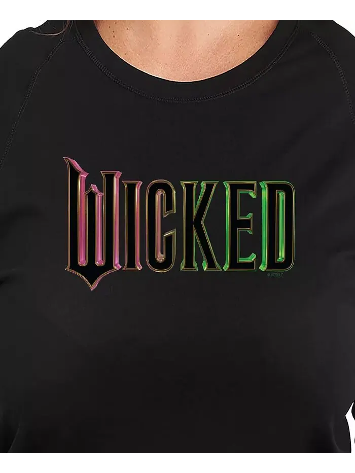 Футболка-пуловер с графическим логотипом Wicked Theatrical Plus Size Hybrid Apparel — изображение 3 из 3, черный