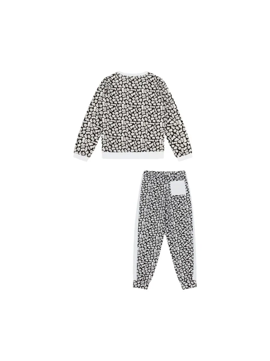 Mixed Up Clothing Детский комплект: толстовка с круглым вырезом и спортивные штаны - черно-белый — изображение 2 из 5