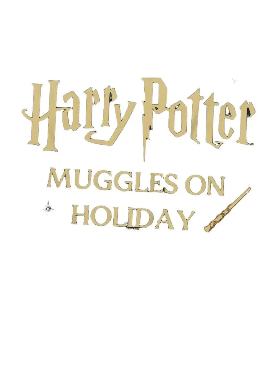 Футболка с принтом Muggles On Holiday Wand Harry Potter — изображение 3 из 3, черный