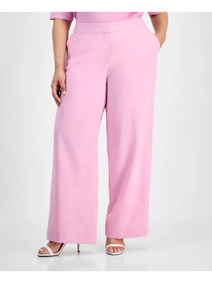 Широкие брюки Plus Size Tahari ASL — изображение 3 из 4, розовый