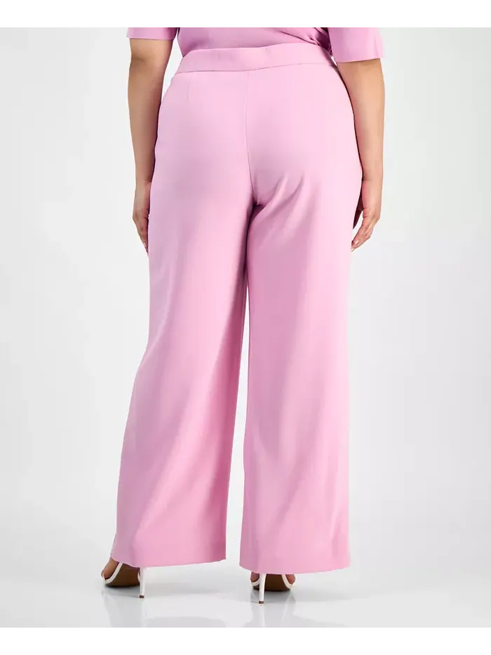 Широкие брюки Plus Size Tahari ASL — изображение 4 из 4, розовый