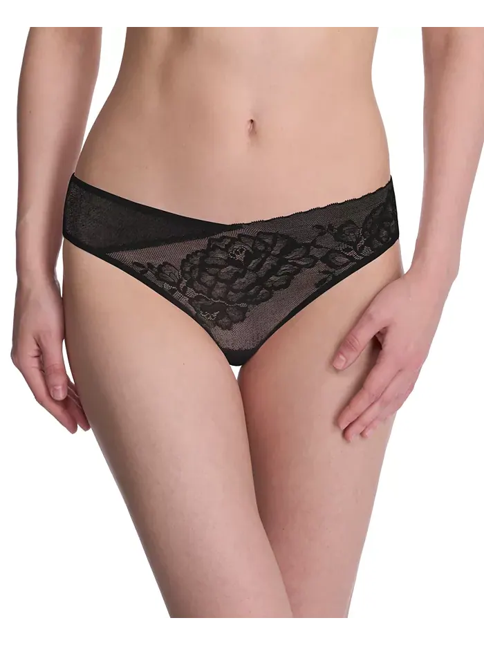 Женское нижнее белье бикини Flora Lace 773150 Natori — изображение 1 из 3, черный