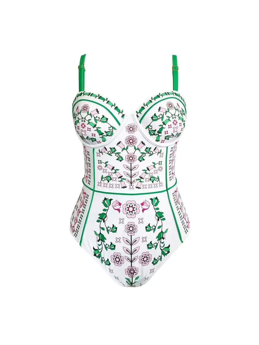 Jessie Zhao New York Женский слитный купальник Ivy Parterre — изображение 8 из 8, нет цвета