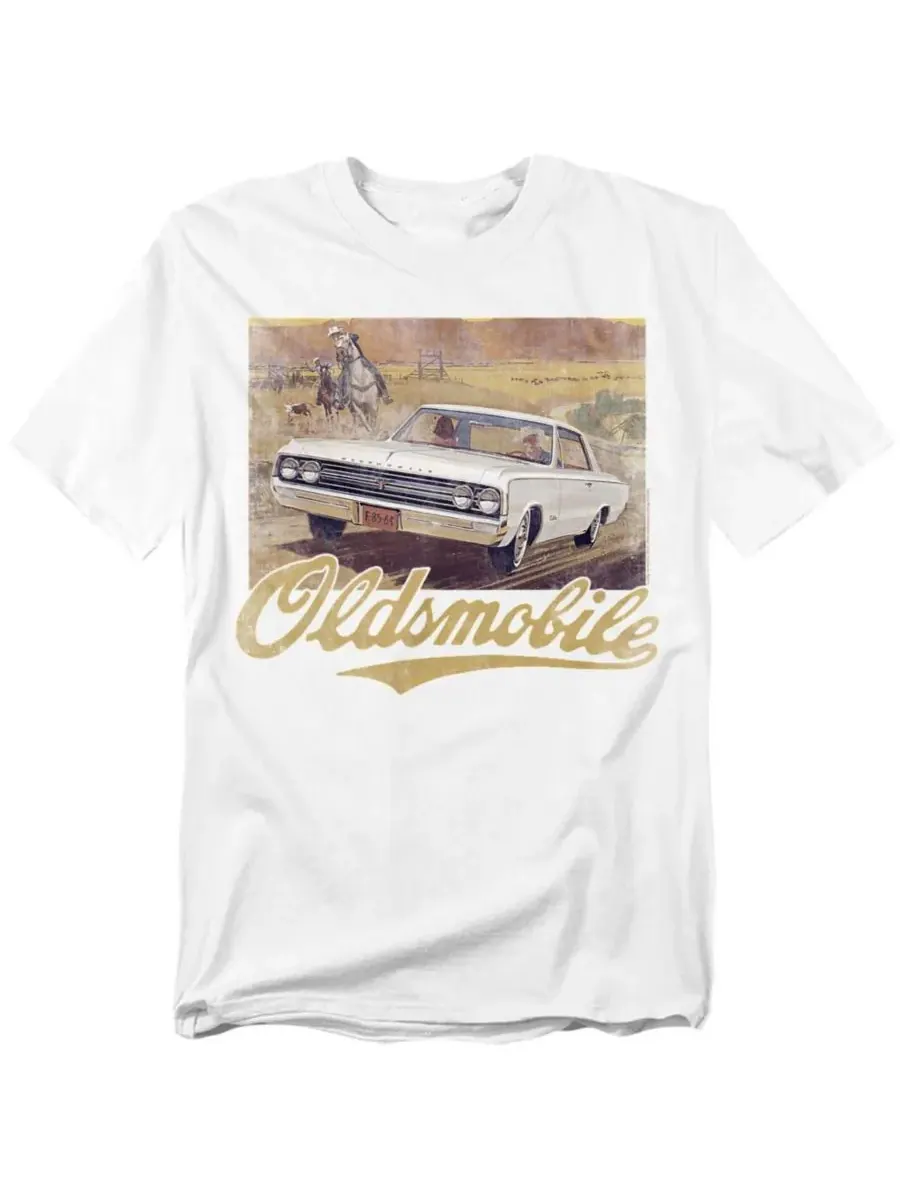 Мужская футболка Oldsmobile в стиле вестерн Logovision — изображение 1 из 3, белый