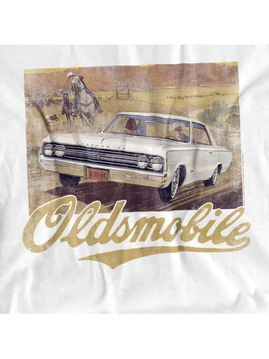 Мужская футболка Oldsmobile в стиле вестерн Logovision — изображение 2 из 3, белый