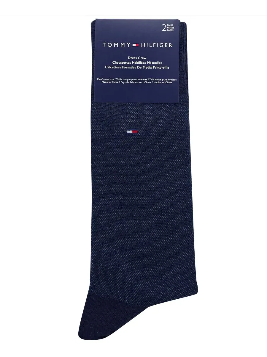Мужские классические носки с усиленной пяткой, комплект из 2 штук Tommy Hilfiger — изображение 2 из 3, темно-синий/зеленый