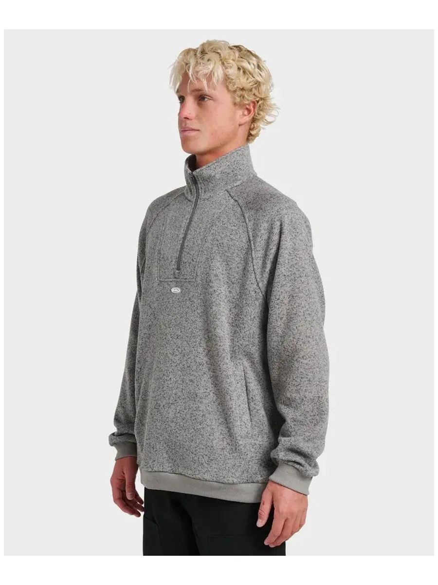 Мужская толстовка Keller с половинной молнией Quiksilver — изображение 2 из 3, серый