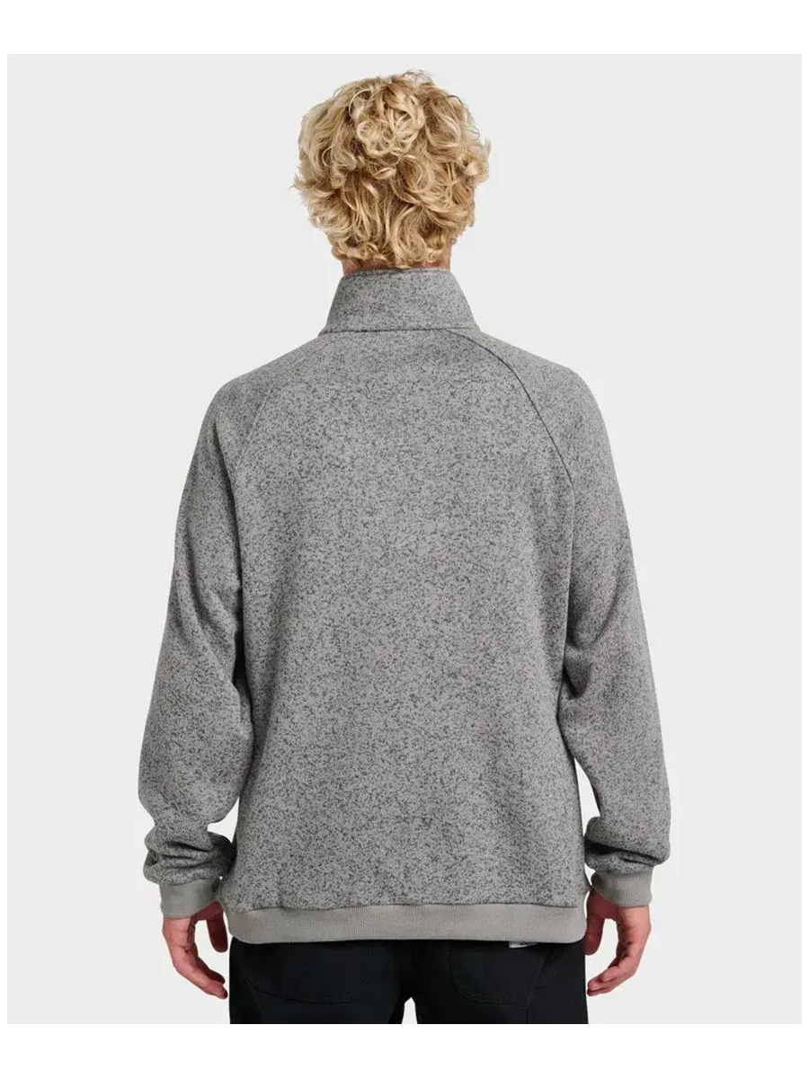 Мужская толстовка Keller с половинной молнией Quiksilver — изображение 3 из 3, серый