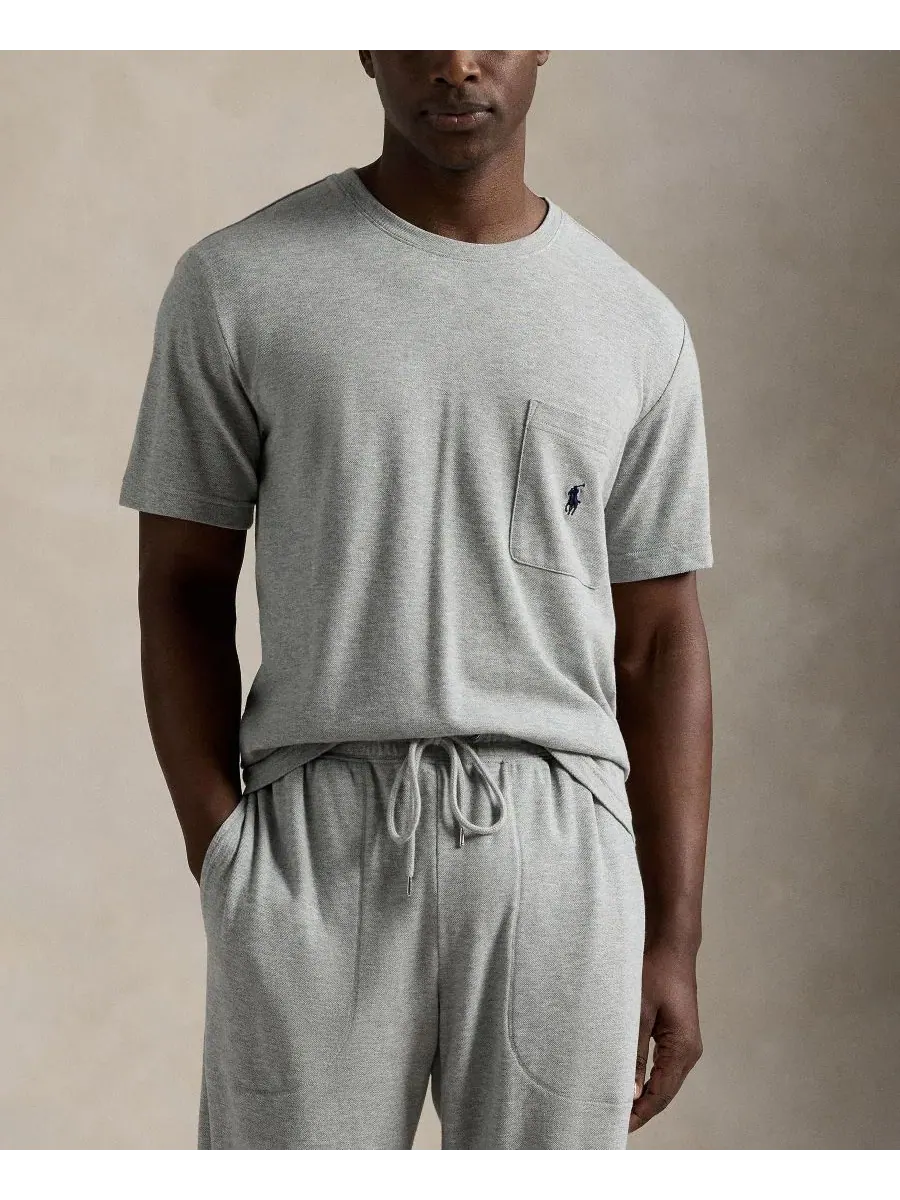 Мужская легкая пижамная футболка с круглым вырезом Polo Ralph Lauren — изображение 1 из 3, темно-синий