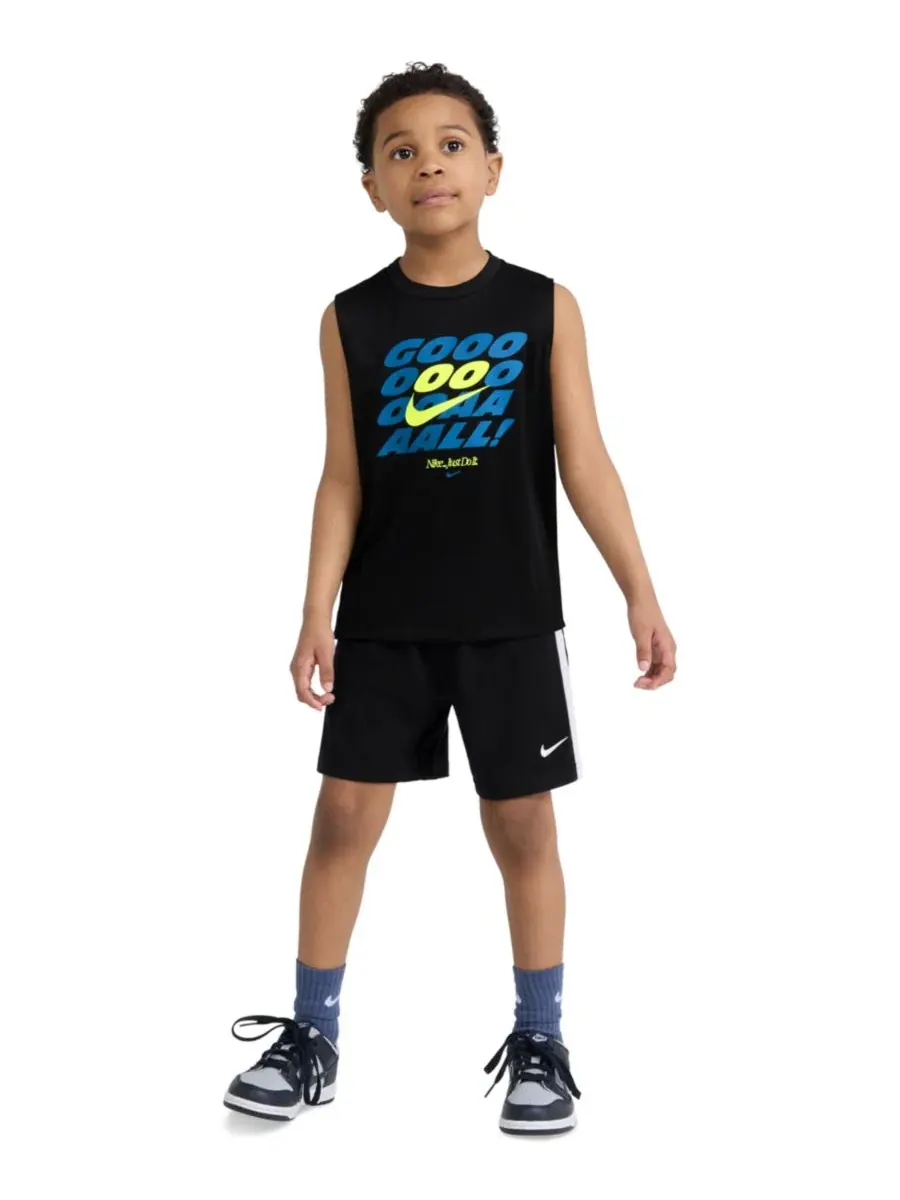 Майка без рукавов для мальчиков 4-7 лет Nike — изображение 2 из 7, черный