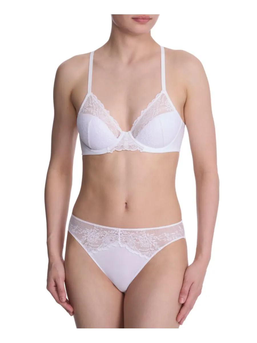 Женский бюстгальтер Heavenly Convertible Comfort Lace Contour Underwire Bra 722314 Natori — изображение 6 из 6, белый