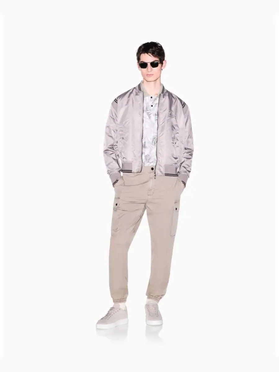 Мужская рубашка поло IBIZA X Pique с принтом в виде листьев A|X Armani Exchange — изображение 3 из 5, мульти