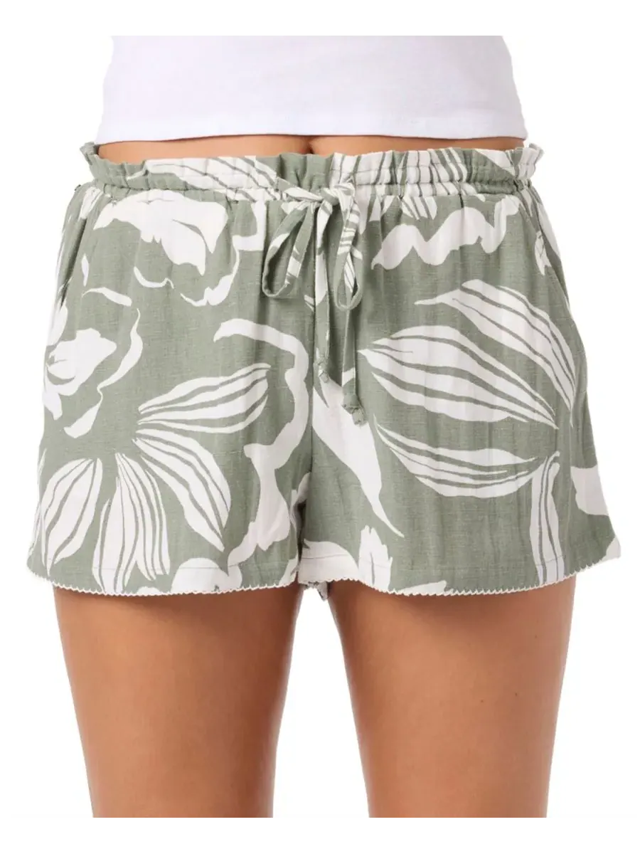 Женские шорты Layne Floral Relaxed Pull-On O'Neill — изображение 2 из 4, светло-серый