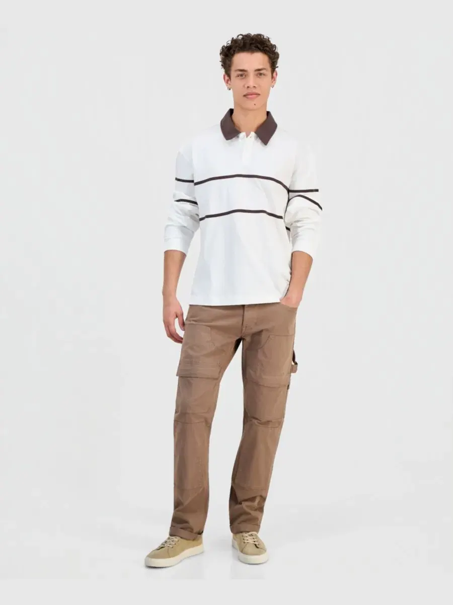 Мужское поло с длинным рукавом Herald Polo GUESS — изображение 2 из 4, белый