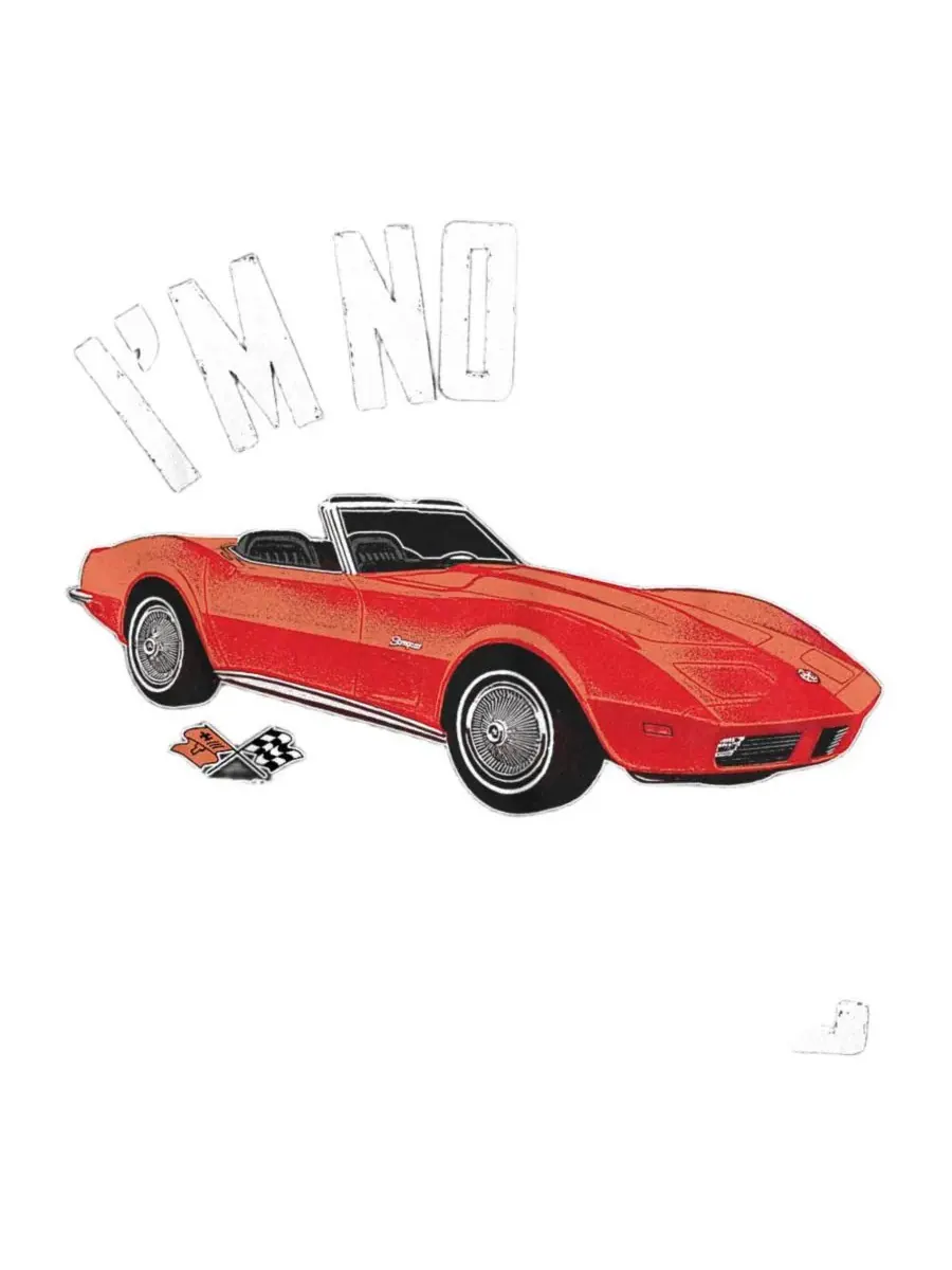 Футболка классическая с принтом I'm Not Old I'm Classic Corvette — изображение 3 из 3, черный