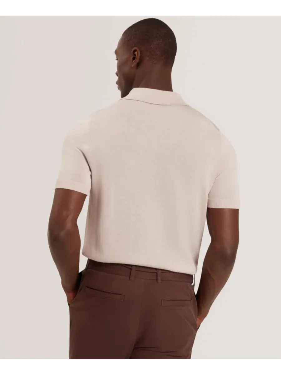 Мужская приталенная рубашка-поло Ted Baker — изображение 3 из 6, экру