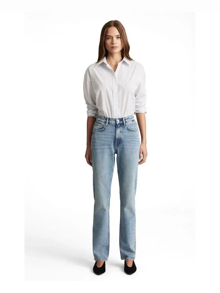 Женские джинсы прямого кроя с высокой посадкой New York High-Rise Straight-Leg Mavi Jeans — изображение 2 из 6