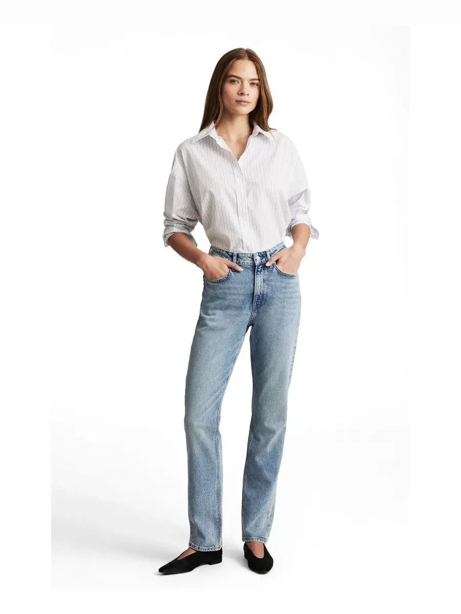 Женские джинсы прямого кроя с высокой посадкой New York High-Rise Straight-Leg Mavi Jeans — изображение 3 из 6