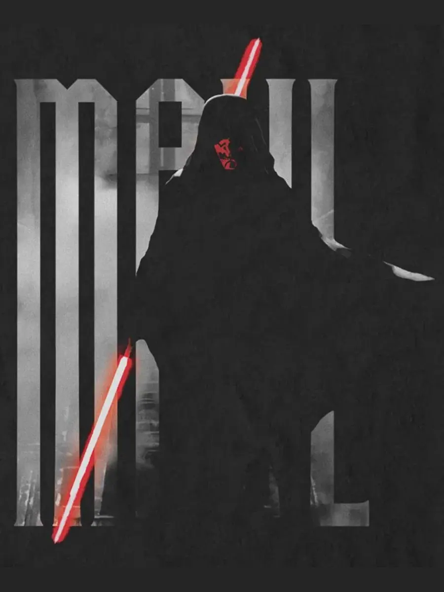 Футболка мужская с принтом Maul Shadow Fifth Sun — изображение 3 из 3, черный