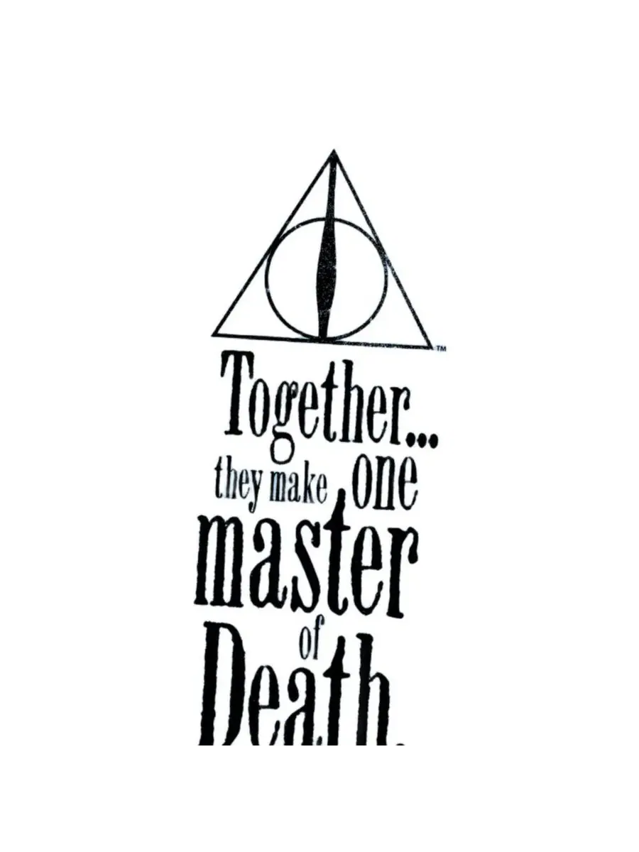 Футболка с принтом Together They Make One Master Of Death Harry Potter — изображение 3 из 3, светлый синий