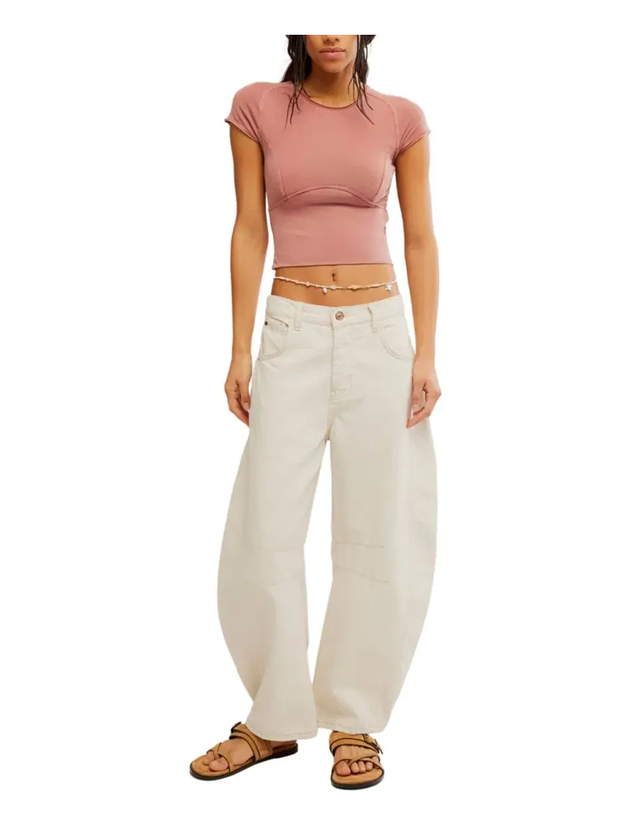 Футболка женская с принтом Protagonist Cotton Free People — изображение 2 из 5, коричневый