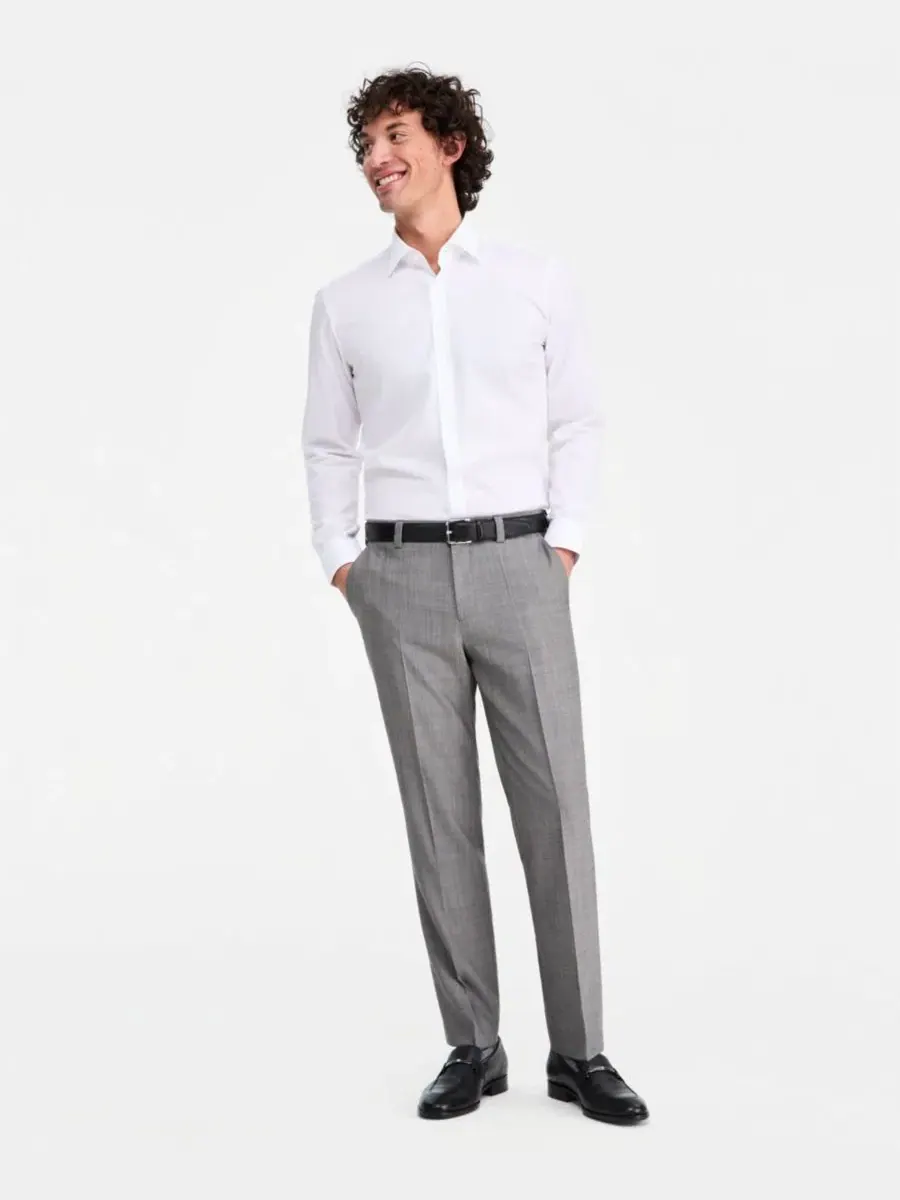 Мужской костюм современного кроя, брюки в комплекте Hugo Boss — изображение 1 из 7, серый