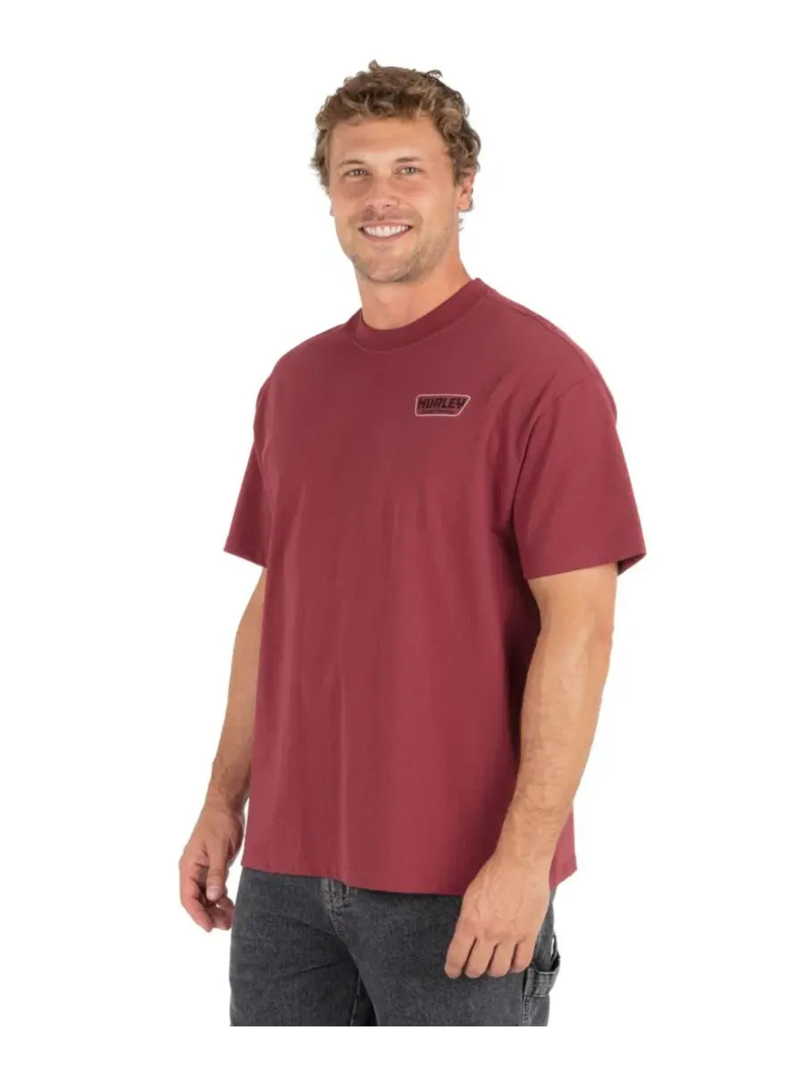 Мужская футболка с коротким рукавом Tiger Fast Garage Hurley — изображение 3 из 7, вишневый