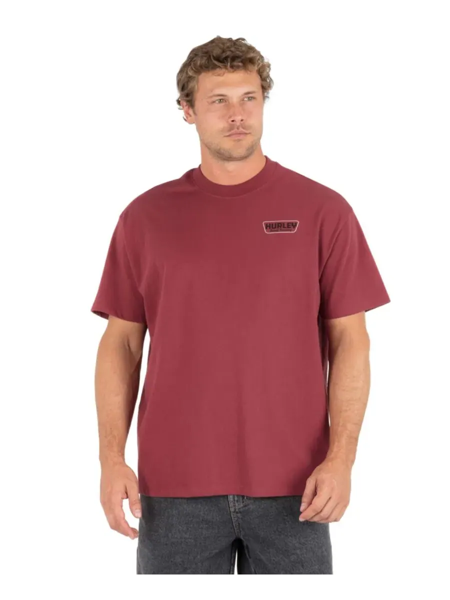 Мужская футболка с коротким рукавом Tiger Fast Garage Hurley — изображение 4 из 7, вишневый
