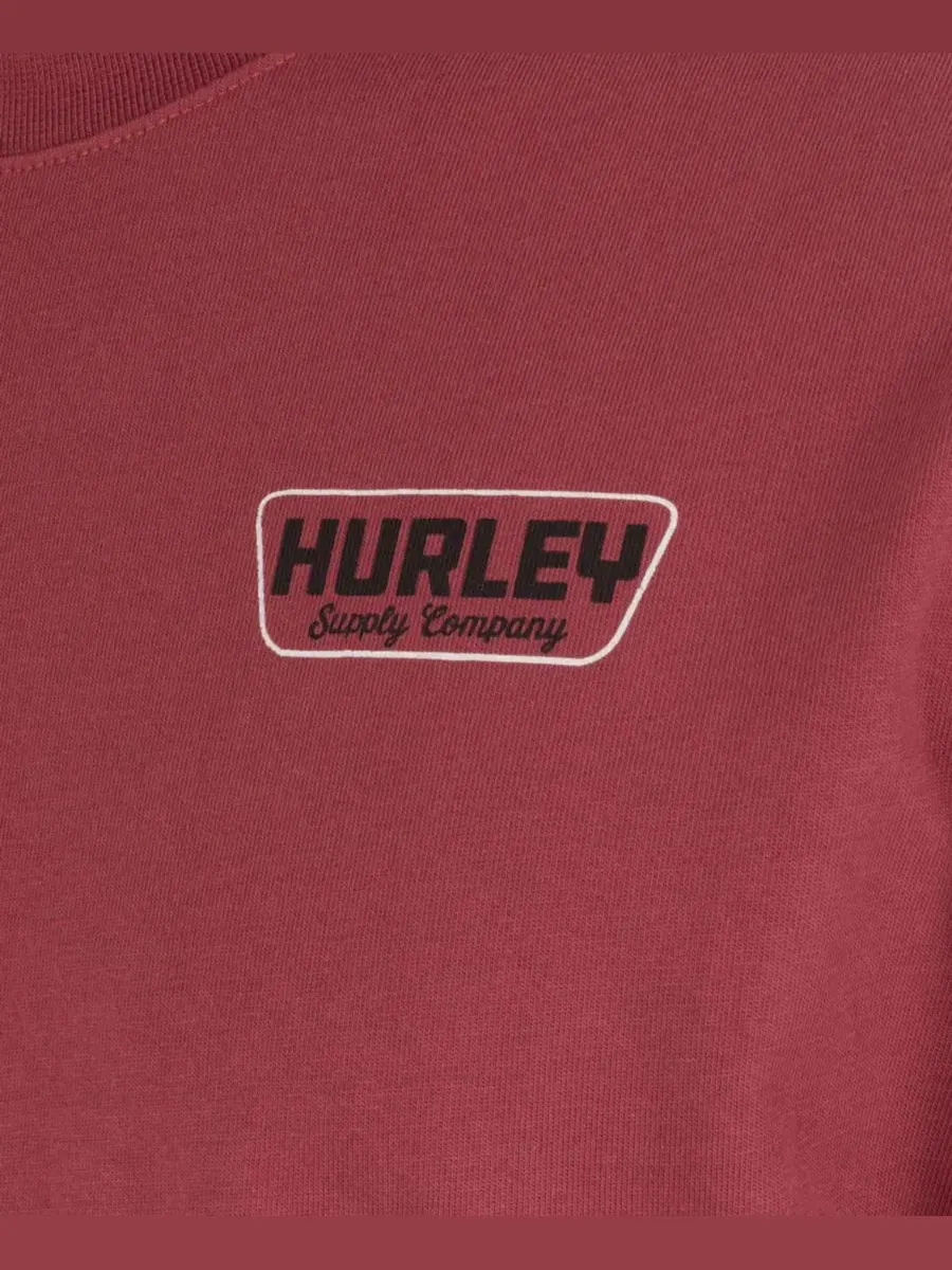 Мужская футболка с коротким рукавом Tiger Fast Garage Hurley — изображение 5 из 7, вишневый