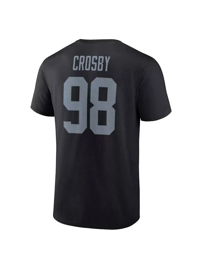 Мужская черная футболка Maxx Crosby со значком игрока Las Vegas Raiders, именем и номером Fanatics — изображение 3 из 3
