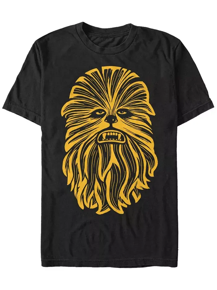 Футболка мужская с коротким рукавом Star Wars Classic Chewbacca Face Fifth Sun — изображение 1 из 1, черный