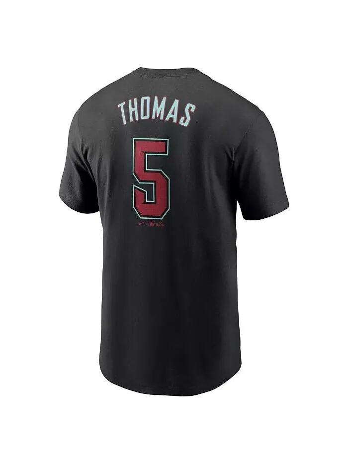 Мужская футболка Alek Thomas Black Arizona Diamondbacks 2024 Fuse с именем и номером Nike — изображение 3 из 3