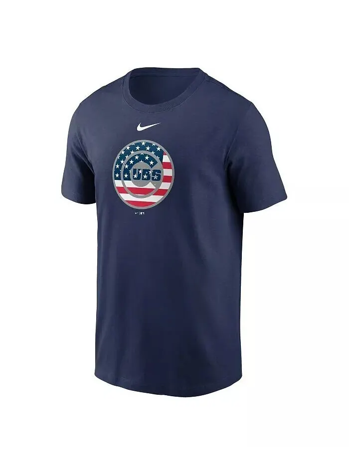 Мужская темно-синяя футболка Chicago Cubs Americana Nike — изображение 3 из 3, темно-синий
