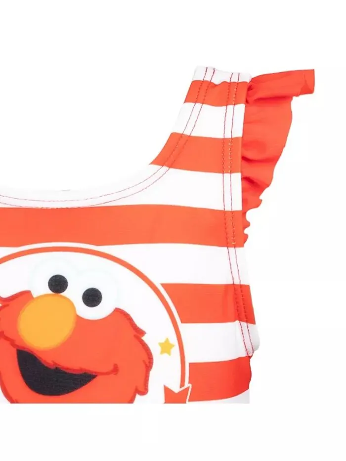 Цельный купальный костюм Elmo для девочек-малышей Sesame Street — изображение 5 из 6, красный