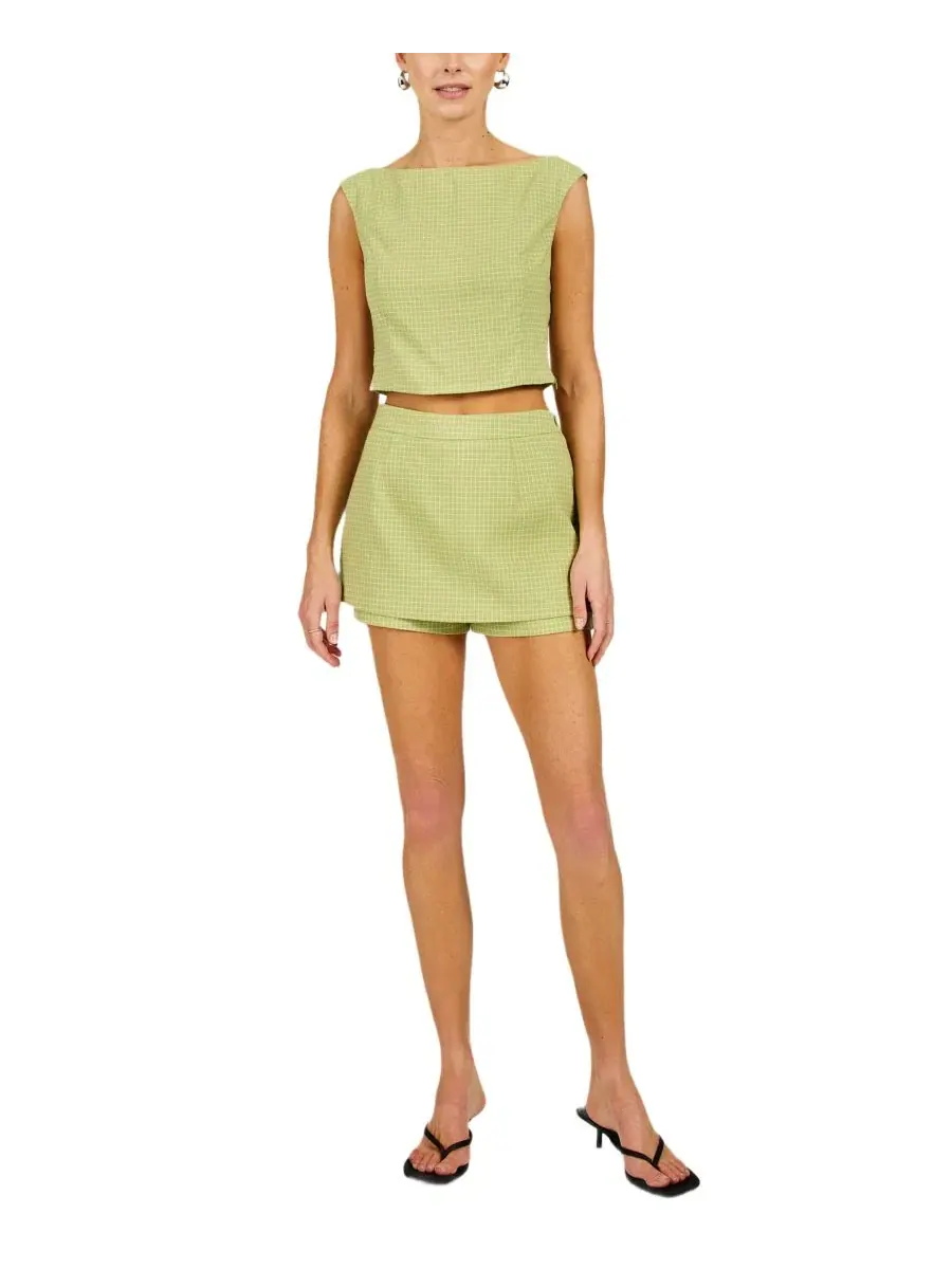 Юбка-шорты Shea Side Zip Mini Skort Line & Dot — изображение 2 из 5, зеленый