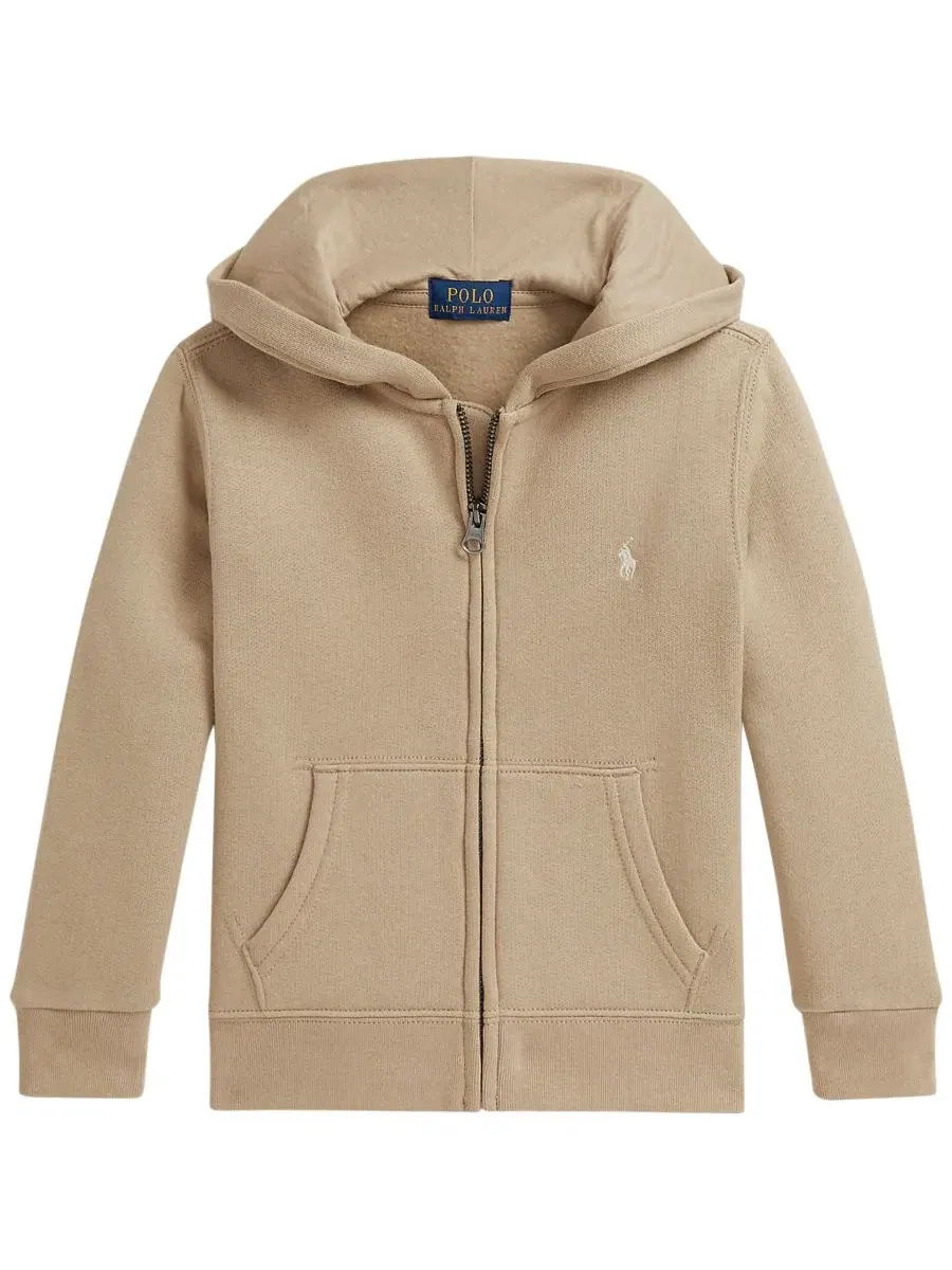 Худи на молнии из флиса с капюшоном Polo Ralph Lauren — изображение 1 из 3, классический хаки