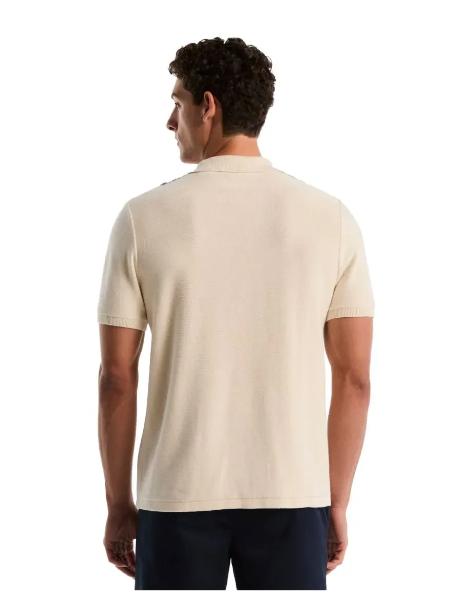 Мужская рубашка с коротким рукавом, с принтом в полоску, Slim Fit Original Penguin — изображение 4 из 4, березовый
