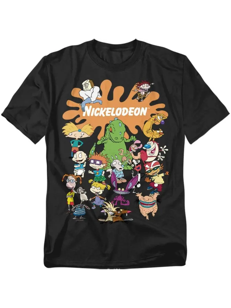 Футболка с принтом Nickelodeon Nick Splat Group Logovision — изображение 1 из 3, черный