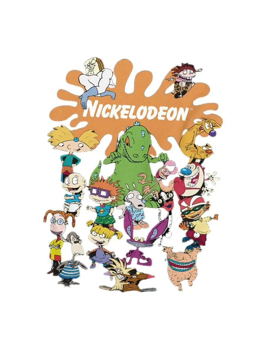 Футболка с принтом Nickelodeon Nick Splat Group Logovision — изображение 2 из 3, черный