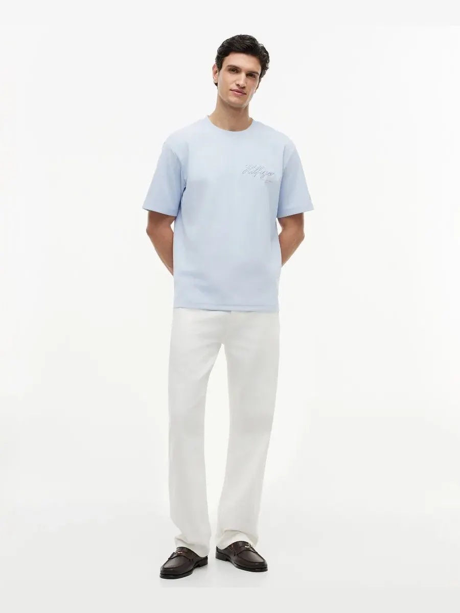 Футболка с принтом Nautical Rope Tommy Hilfiger — изображение 2 из 4, синий