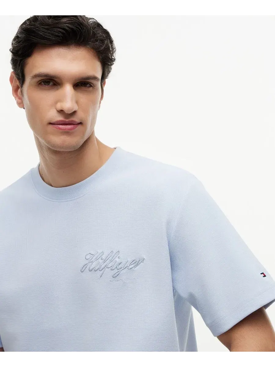Футболка с принтом Nautical Rope Tommy Hilfiger — изображение 3 из 4, синий