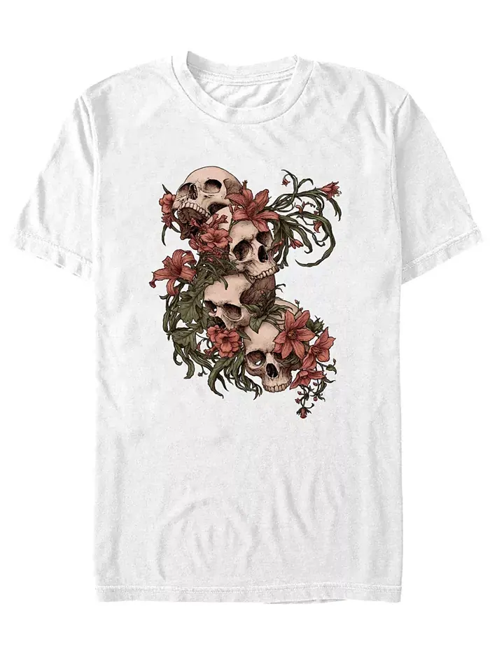 Мужская футболка с коротким рукавом Garden of Skulls Colors Design By Humans — изображение 1 из 3, белый