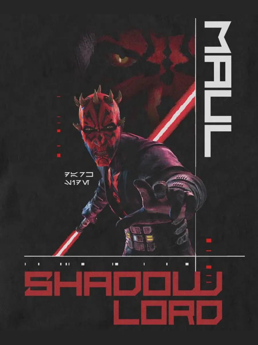 Футболка с принтом Maul Shadow Lord Fifth Sun — изображение 3 из 3, черный