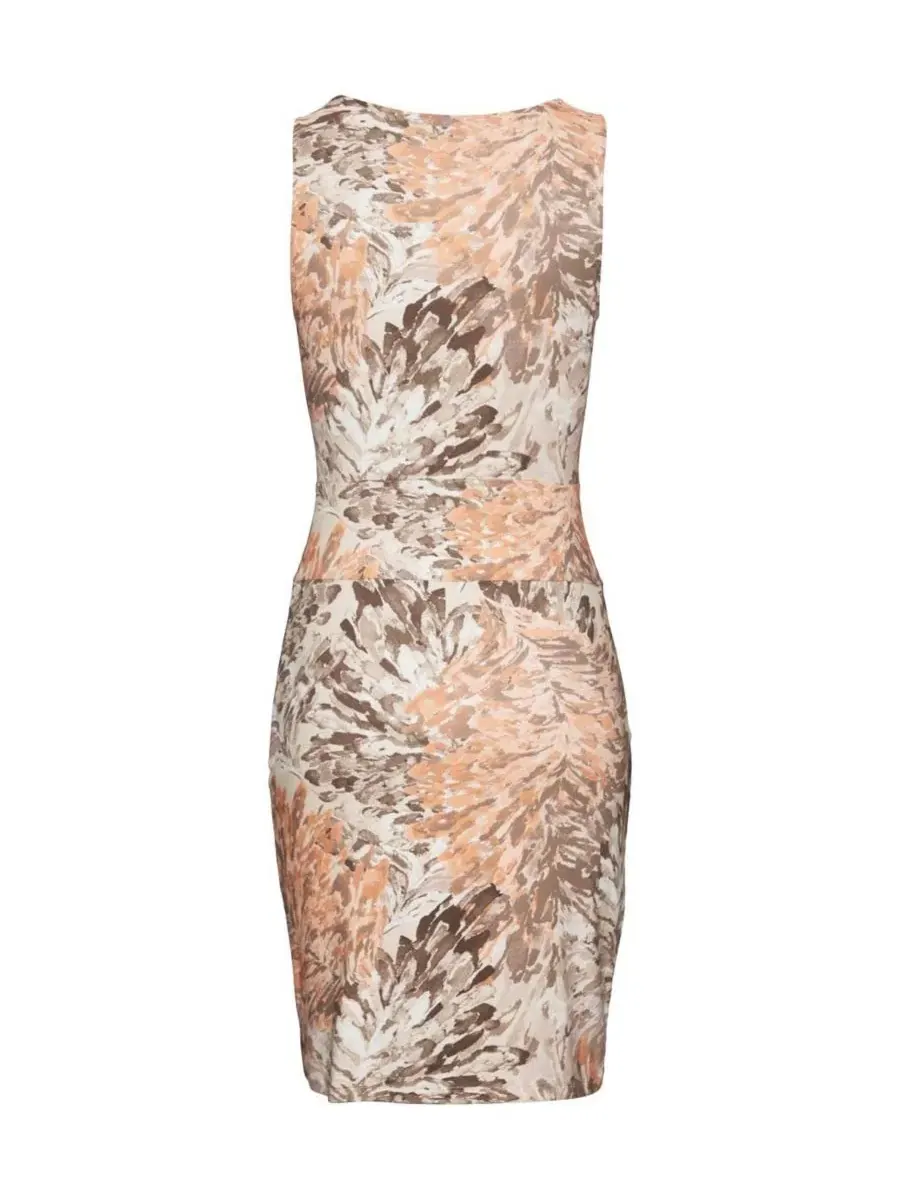 Платье женское с принтом Slim Fit LASCANA, Apricot & Taupe — изображение 5 из 6