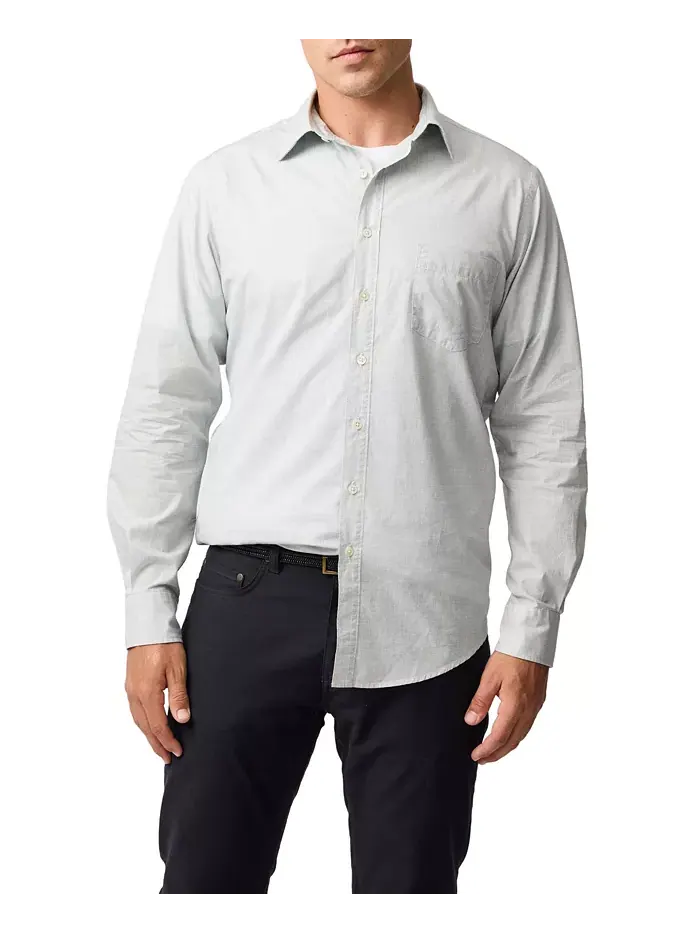 Мужская рубашка Mount Riley с длинным рукавом Slim Fit Rodd & Gunn — изображение 1 из 6, зеленый