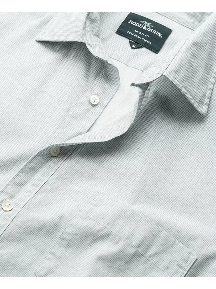 Мужская рубашка Mount Riley с длинным рукавом Slim Fit Rodd & Gunn — изображение 4 из 6, зеленый